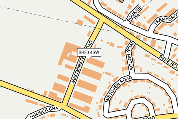 BH20 4SW map - OS OpenMap – Local (Ordnance Survey)