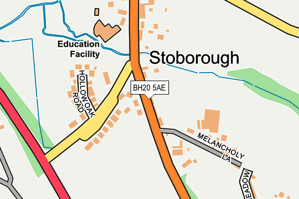 BH20 5AE map - OS OpenMap – Local (Ordnance Survey)