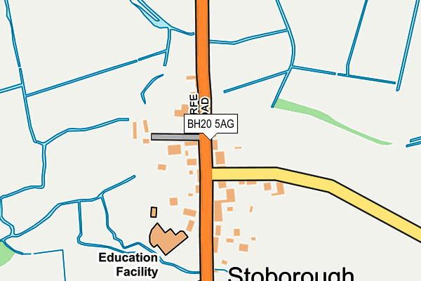 BH20 5AG map - OS OpenMap – Local (Ordnance Survey)