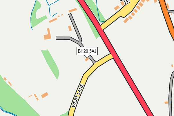 BH20 5AJ map - OS OpenMap – Local (Ordnance Survey)