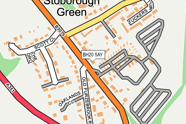 BH20 5AY map - OS OpenMap – Local (Ordnance Survey)
