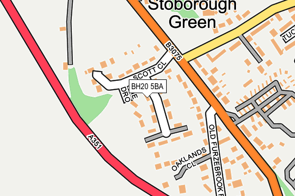 BH20 5BA map - OS OpenMap – Local (Ordnance Survey)