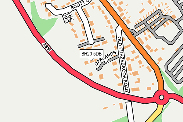 BH20 5DB map - OS OpenMap – Local (Ordnance Survey)