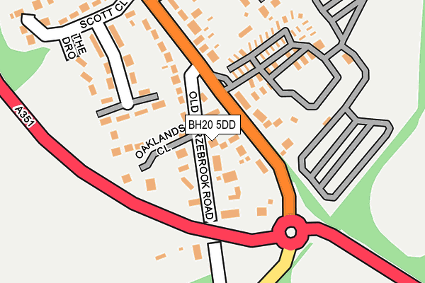 BH20 5DD map - OS OpenMap – Local (Ordnance Survey)