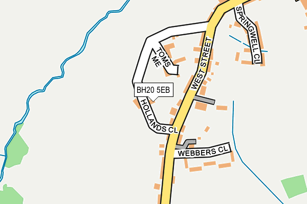 BH20 5EB map - OS OpenMap – Local (Ordnance Survey)