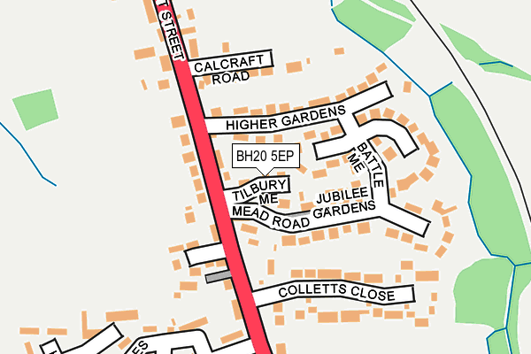 BH20 5EP map - OS OpenMap – Local (Ordnance Survey)