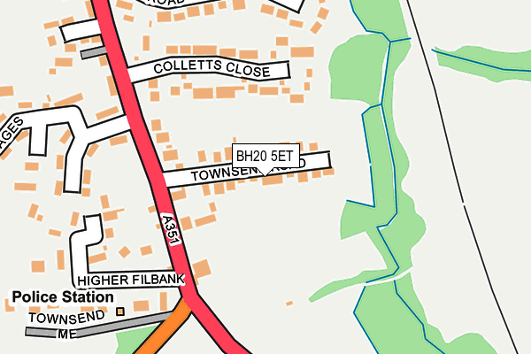 BH20 5ET map - OS OpenMap – Local (Ordnance Survey)