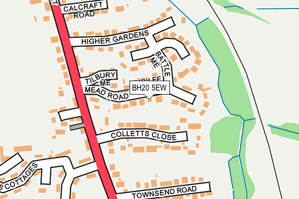 BH20 5EW map - OS OpenMap – Local (Ordnance Survey)