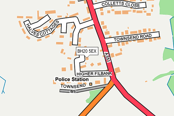 BH20 5EX map - OS OpenMap – Local (Ordnance Survey)