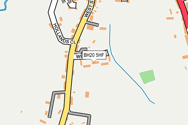 BH20 5HF map - OS OpenMap – Local (Ordnance Survey)