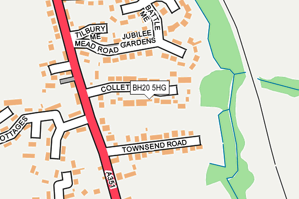BH20 5HG map - OS OpenMap – Local (Ordnance Survey)
