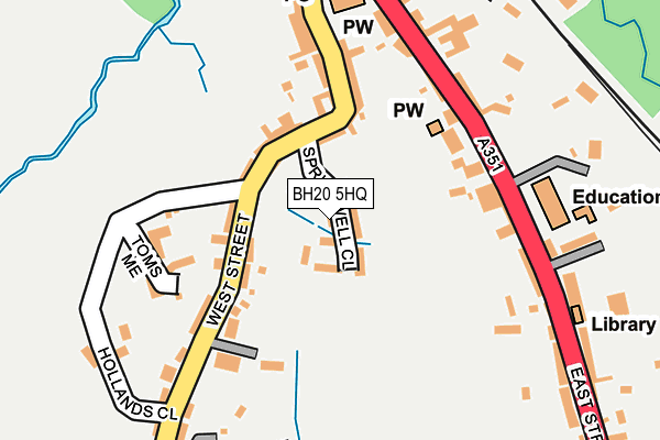 BH20 5HQ map - OS OpenMap – Local (Ordnance Survey)