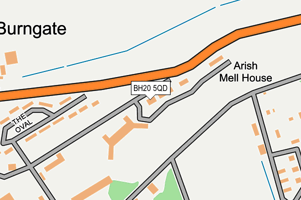 BH20 5QD map - OS OpenMap – Local (Ordnance Survey)