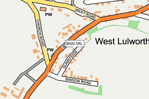 BH20 5RL map - OS OpenMap – Local (Ordnance Survey)