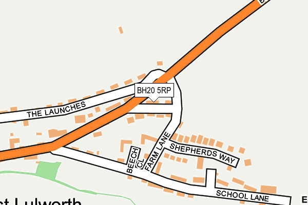 BH20 5RP map - OS OpenMap – Local (Ordnance Survey)