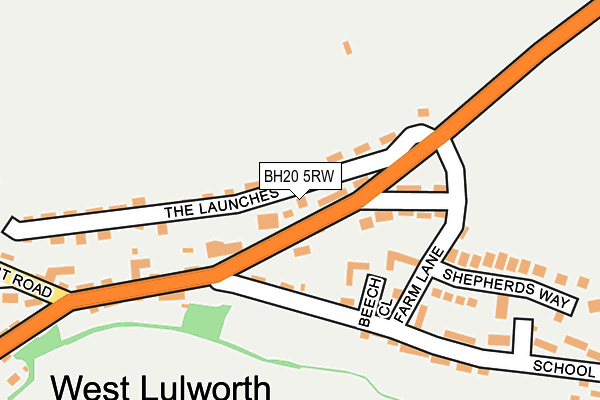 BH20 5RW map - OS OpenMap – Local (Ordnance Survey)