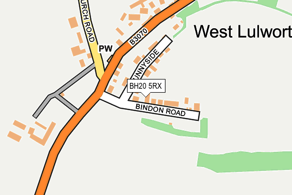 BH20 5RX map - OS OpenMap – Local (Ordnance Survey)