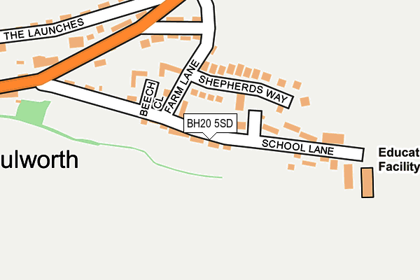 BH20 5SD map - OS OpenMap – Local (Ordnance Survey)