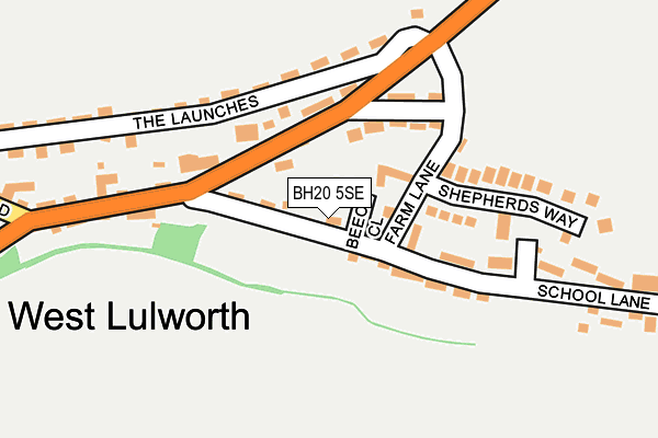 BH20 5SE map - OS OpenMap – Local (Ordnance Survey)