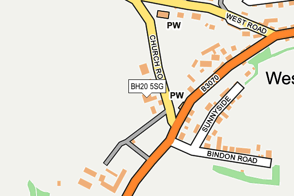 BH20 5SG map - OS OpenMap – Local (Ordnance Survey)