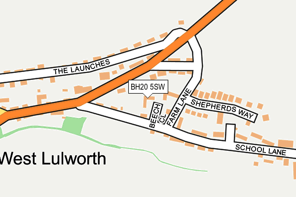 BH20 5SW map - OS OpenMap – Local (Ordnance Survey)