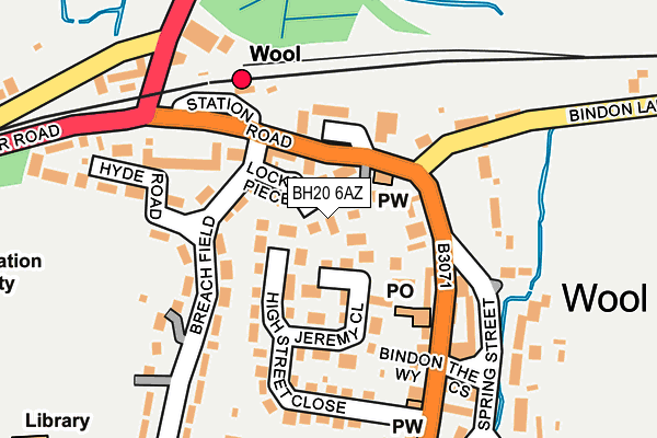 BH20 6AZ map - OS OpenMap – Local (Ordnance Survey)