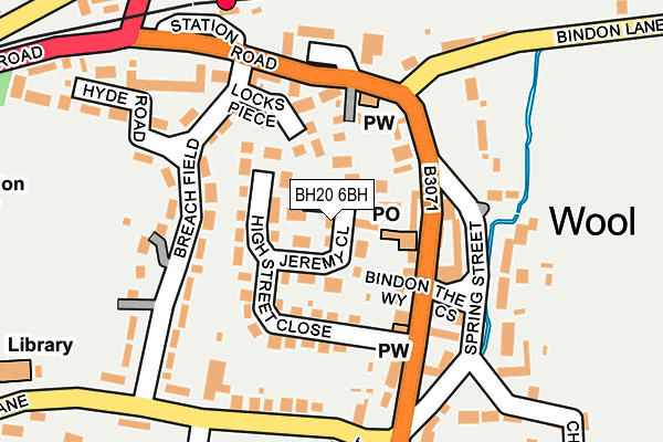 BH20 6BH map - OS OpenMap – Local (Ordnance Survey)