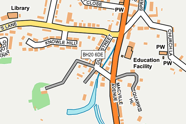 BH20 6DE map - OS OpenMap – Local (Ordnance Survey)
