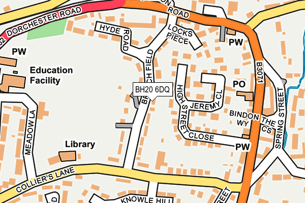 BH20 6DQ map - OS OpenMap – Local (Ordnance Survey)