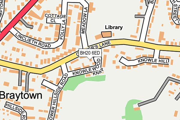 BH20 6ED map - OS OpenMap – Local (Ordnance Survey)