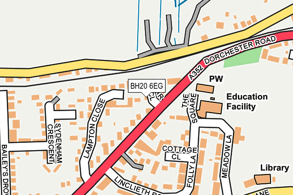 BH20 6EG map - OS OpenMap – Local (Ordnance Survey)