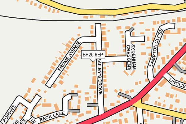 BH20 6EP map - OS OpenMap – Local (Ordnance Survey)