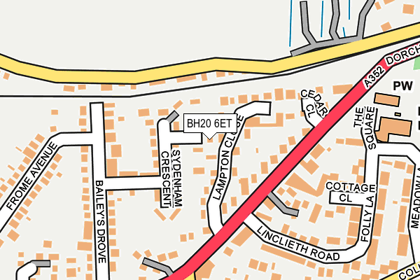 BH20 6ET map - OS OpenMap – Local (Ordnance Survey)