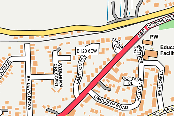 BH20 6EW map - OS OpenMap – Local (Ordnance Survey)