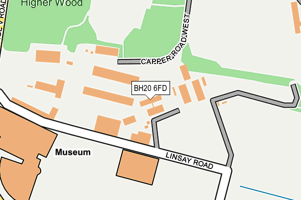 BH20 6FD map - OS OpenMap – Local (Ordnance Survey)
