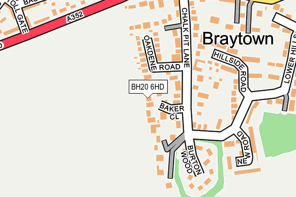 BH20 6HD map - OS OpenMap – Local (Ordnance Survey)