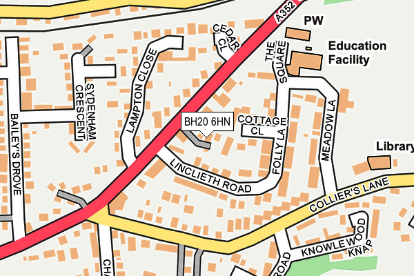 BH20 6HN map - OS OpenMap – Local (Ordnance Survey)