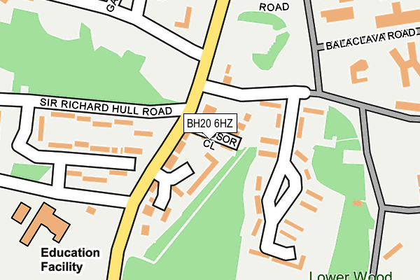 BH20 6HZ map - OS OpenMap – Local (Ordnance Survey)