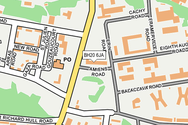 BH20 6JA map - OS OpenMap – Local (Ordnance Survey)