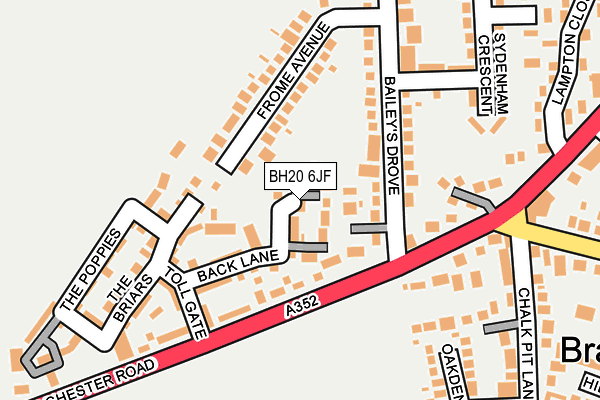 BH20 6JF map - OS OpenMap – Local (Ordnance Survey)