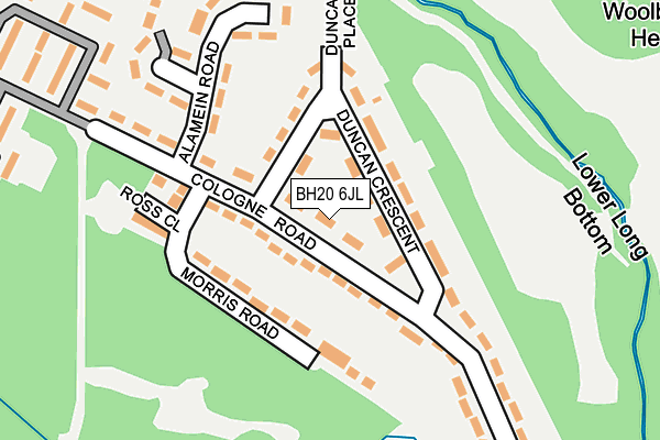 BH20 6JL map - OS OpenMap – Local (Ordnance Survey)