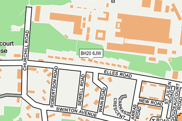 BH20 6JW map - OS OpenMap – Local (Ordnance Survey)
