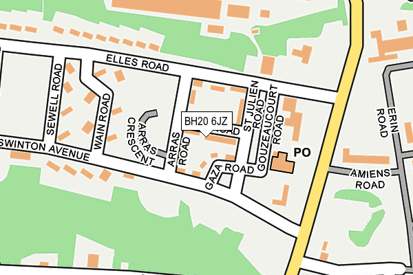 BH20 6JZ map - OS OpenMap – Local (Ordnance Survey)