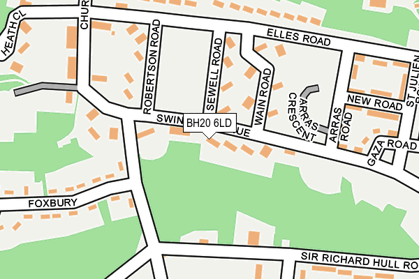 BH20 6LD map - OS OpenMap – Local (Ordnance Survey)