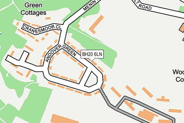 BH20 6LN map - OS OpenMap – Local (Ordnance Survey)