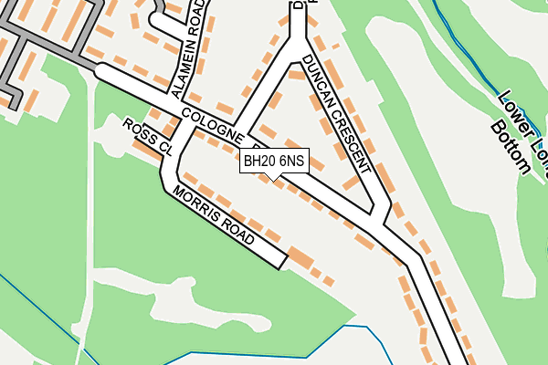 BH20 6NS map - OS OpenMap – Local (Ordnance Survey)