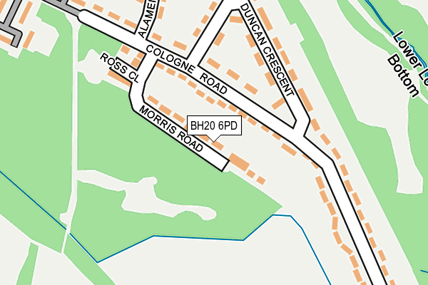 BH20 6PD map - OS OpenMap – Local (Ordnance Survey)