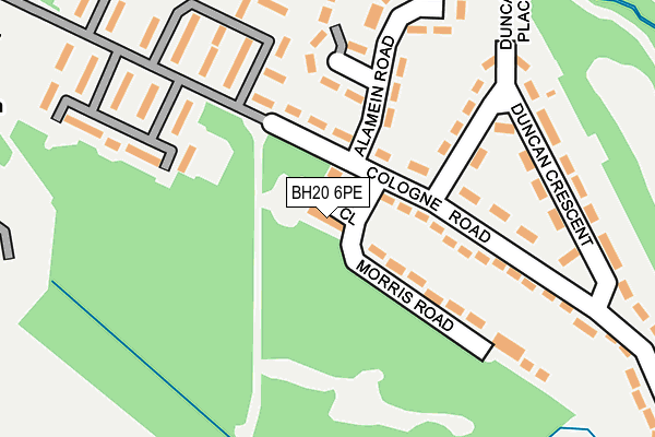 BH20 6PE map - OS OpenMap – Local (Ordnance Survey)