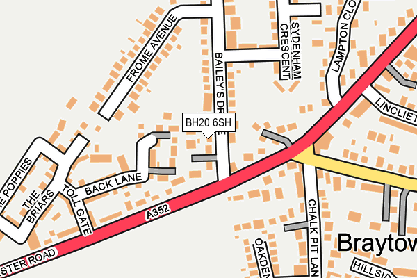 BH20 6SH map - OS OpenMap – Local (Ordnance Survey)
