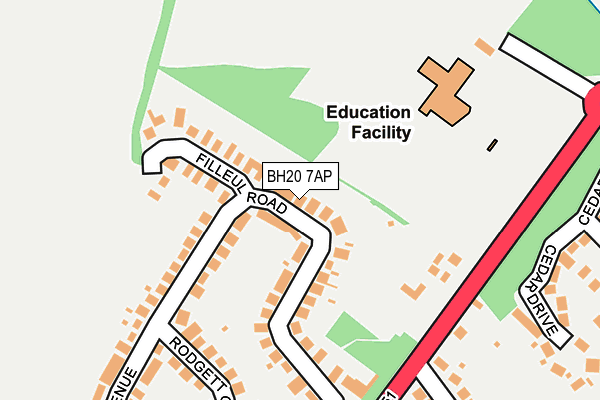 BH20 7AP map - OS OpenMap – Local (Ordnance Survey)